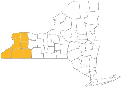 Western New York County Map