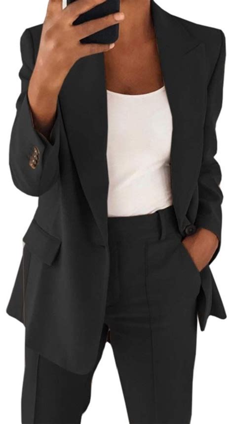 Cicy Bell Women S Casual Blazer Long Sleeve Lapel Business Work Jacket