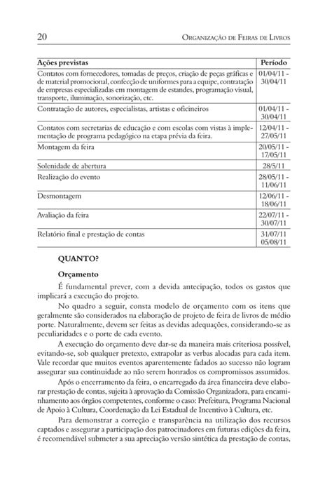 Como Organizar Feiras De Livros PDF