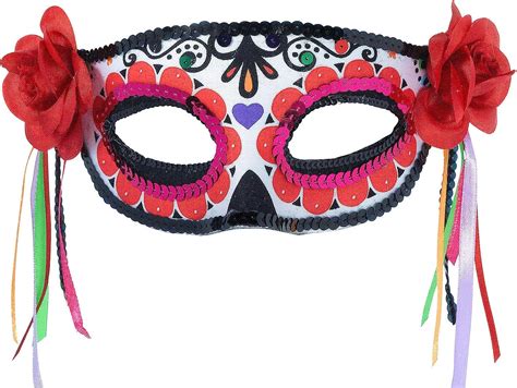 Amscan 843926 55 Day Of The Dead Halloween Half Mask 1 Pc