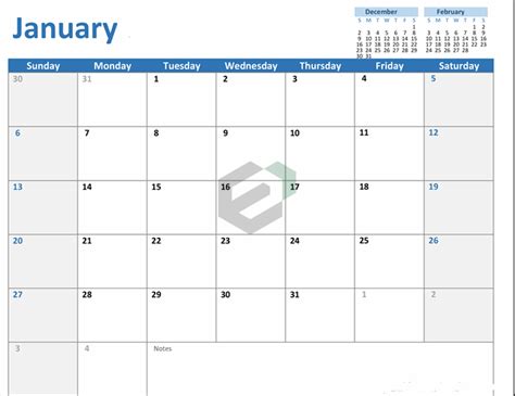 Download Free Excel Template For Any Year Custom Calendar