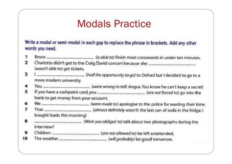 Modals Exercises For Class 10 With Answers Online Degrees