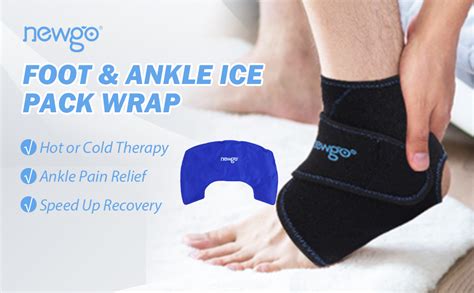 Newgo Ankle Ice Pack Wrap Flexible Ankle Ice Pack For Injuires Reusable