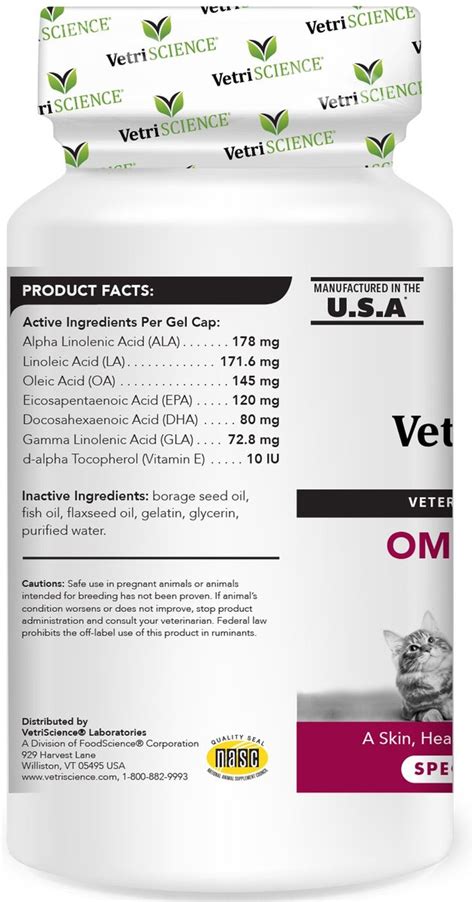 Vetriscience Omega 3 6 9 Softgels Supplement For Cats And Dogs 90