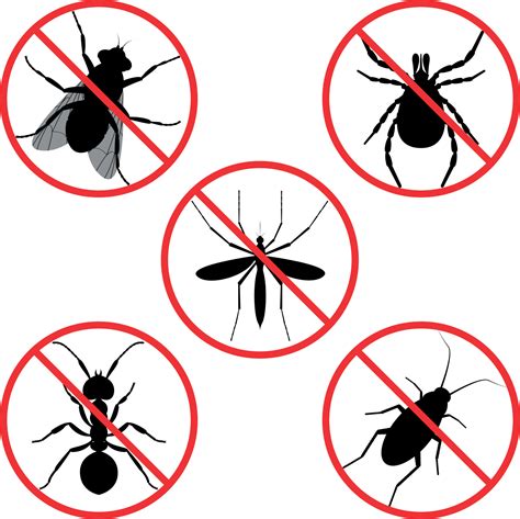 A Collection Of Forbidding Signs Stop The Fly Cockroach Tick Stop