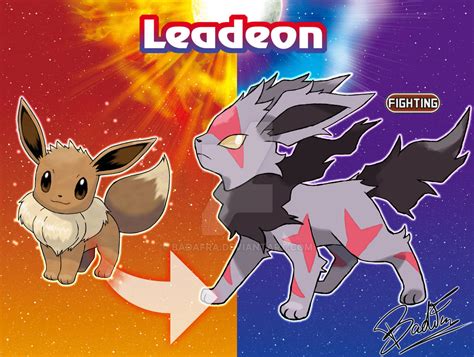 eevee Fighting evolution - Leadeon by badafra on DeviantArt