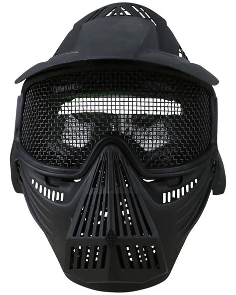 Full Face Mesh Mask Black Airsoft Direct