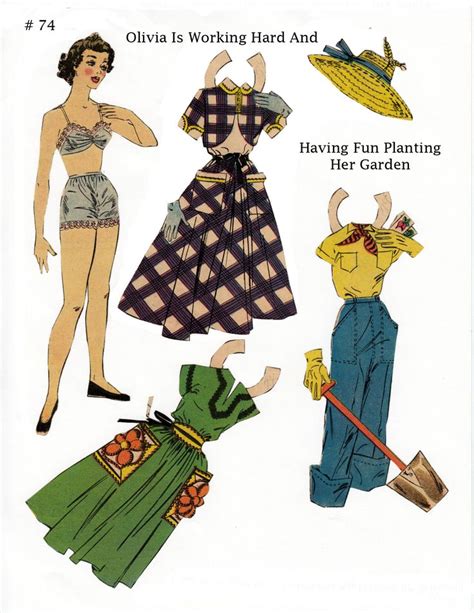 Olivia Paper Doll Paper Dolls Vintage Paper Dolls Vintage Paper