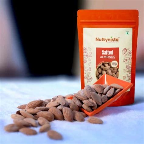 Nuttynista Roasted Salted Almonds Packaging Type Packet At 300 Pack