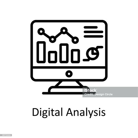 Digital Analysis Vector Outline Icon Design Illustration Artificial Intelligence Symbol On White