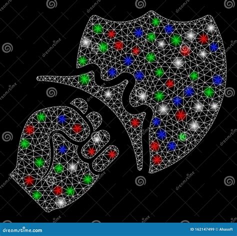 Bright Mesh Carcass Fist Strike Shield With Flash Spots Stock