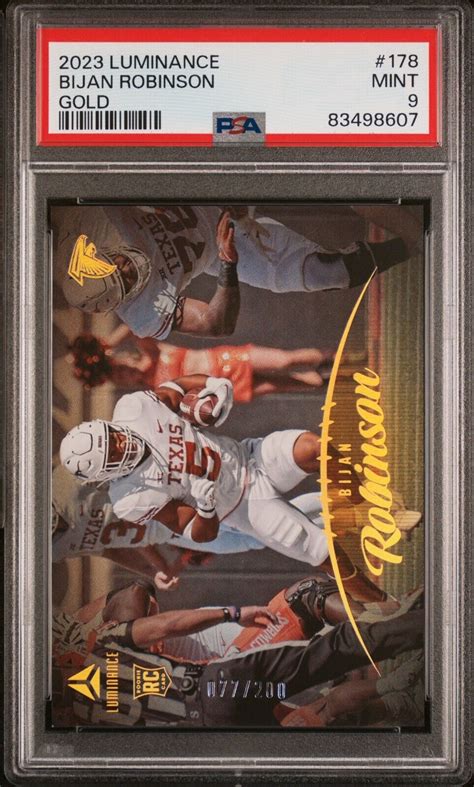 2023 Panini Luminance Rookie Gold 178 Bijan Robinson 200 RC For