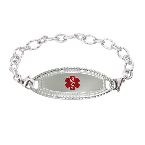 Divoti Divoti Deep Custom Laser Engraved 316l Premier Medical Alert Bracelet For Women W