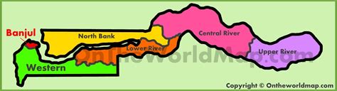 Political Map Of Gambia