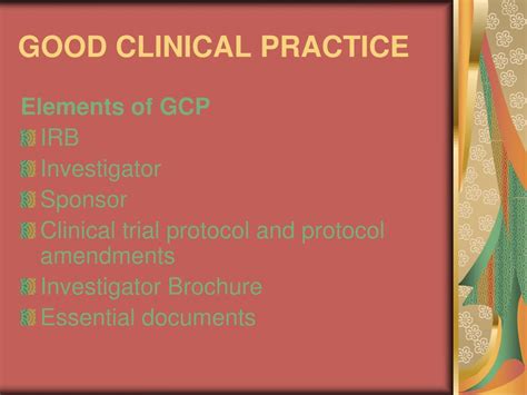 PPT CLINICAL STUDY AND BASIC CONCEPT GOOD CLINICAL PRACTICE