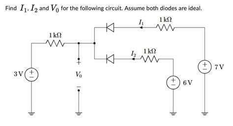 Solved Find I1i2 And V0 For The Following Circuit Assume