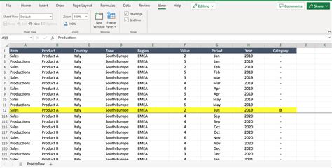 How To Freeze A Specific Row In Excel Spreadcheaters