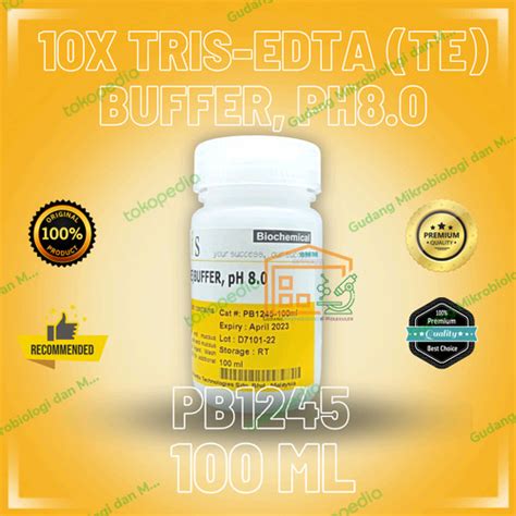 Jual 10x Tris Edta Te Buffer Ph80 Ultra Pure Grade 100 Ml Kab Bogor Gudang