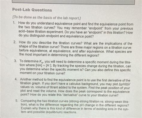 Solved Post Lab Questions To Be Done As The Basis Of The