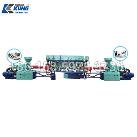 Double Color Automatic Pvc Directly Injection Moulding Machine Double