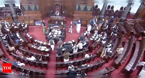 Rajya Sabha Again Adjourned Amid Protests By Opposition Parties India