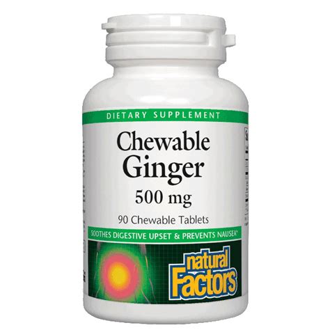 Natural Factors Chewable Ginger 500 Mg 90 Chwbls