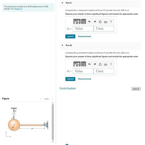 Solved The Pendulum Consists Of A Lb Sphere And A Lb Chegg