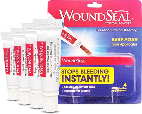 Woundseal Topical Powder First Aid For Cuts Scrapes Abrasions Stop