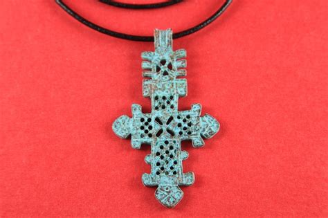 2 6 MADE In GREECE Mykonos Green Patina Cross Pendant Green Etsy