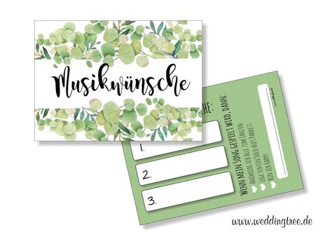 Musikwunschkarten Zur Hochzeit Musikw Nsche F R Den Dj Etsy De