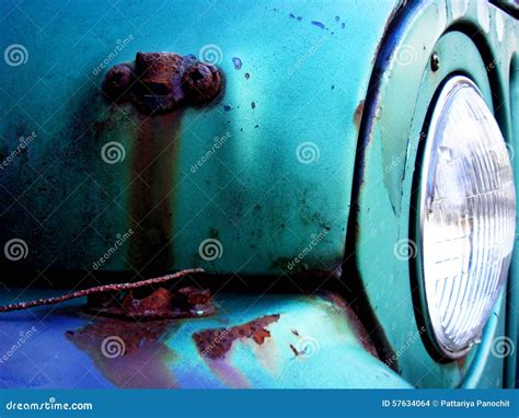 Close Up Of Old Rusty Car Stock Photo Image Of Retro 57634064