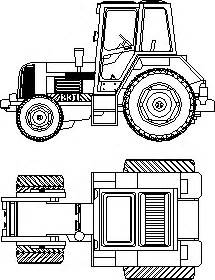 Tractor DWG Elevation For AutoCAD Designs CAD