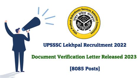 Upsssc Lekhpal Recruitment 2022 Up Lekhpal Document Verification