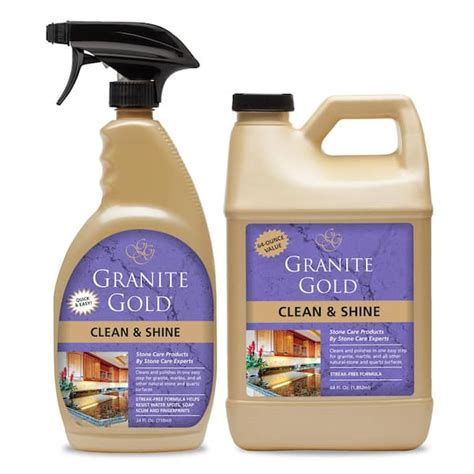 Granite Gold 88 Oz Clean And Shine Spray Countertop Cleaner And Polish Value Pack For Granite