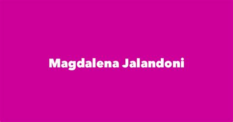 Magdalena Jalandoni - Spouse, Children, Birthday & More