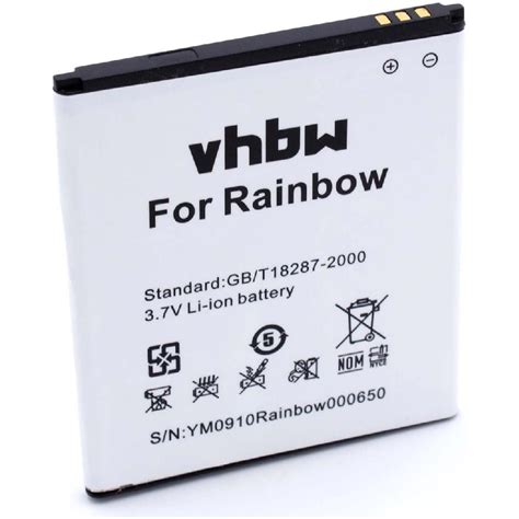 VHBW Batteria Compatibile Con Wiko Freddy Rainbow Jam Smartphone