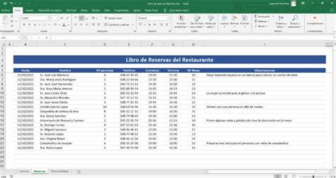 Libro De Reservas Para Restaurante Descarga Gratis