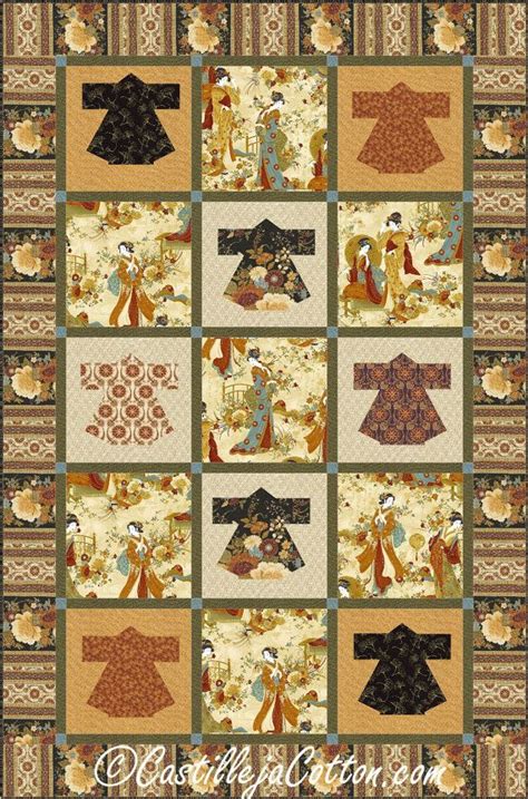 Kyoto Kimonos Quilt EPattern 4782 1 Lap Quilt By Castillejacotton