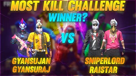 Free Fire Live Raistar Vs Gyansujan Most Kill Challenge Duo Youtube