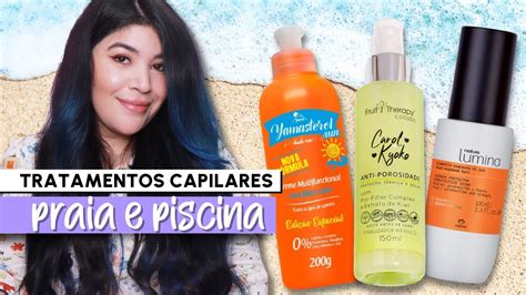 TOP 10 PRODUTOS CAPILARES PARA PRAIA E PISCINA Proteção UV Pré e