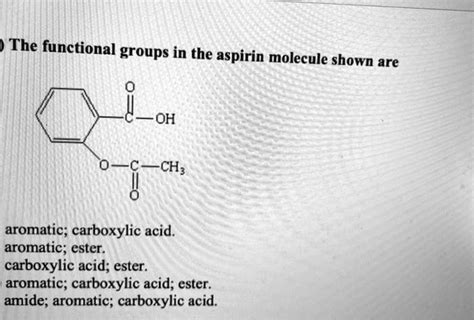 Structure Of Aspirin Functional Groups