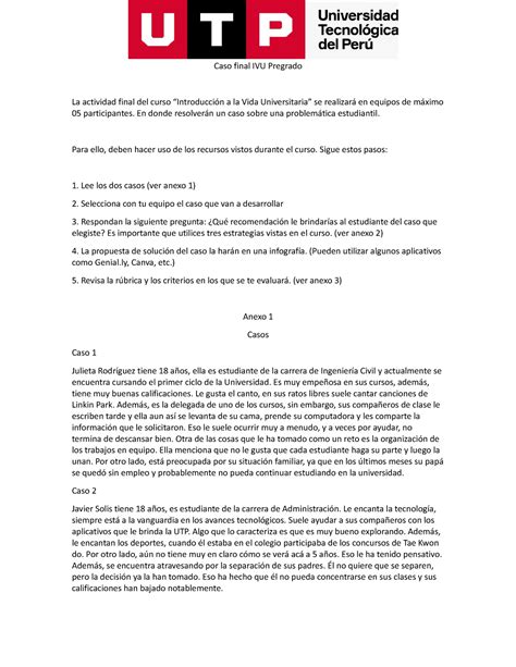 1 Aaaaaaaaaaaaaaaaa Caso Final IVU Pregrado La Actividad Final Del