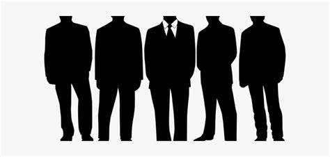 Svg Men In Suits Silhouette At Getdrawings Group Of People Free