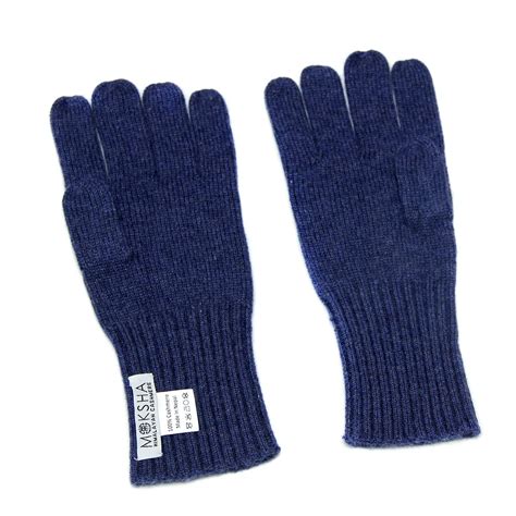 100 Kaschmir Handschuhe Herren Blau Gestrickte Kaschmirhandschuhe