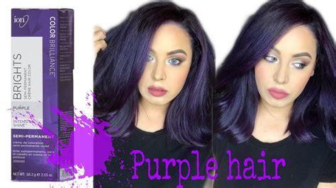 Black Hair With Purple Tint Dye