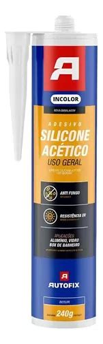 Adhesivo Autofix de silicona acética incolora para uso general 240 g