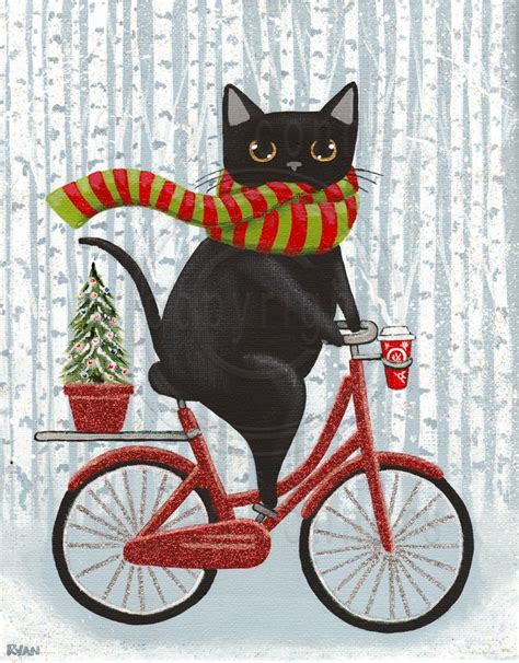 Pin By Mia Moore On RC Winter Christmas Folk Art Cat Cat Art