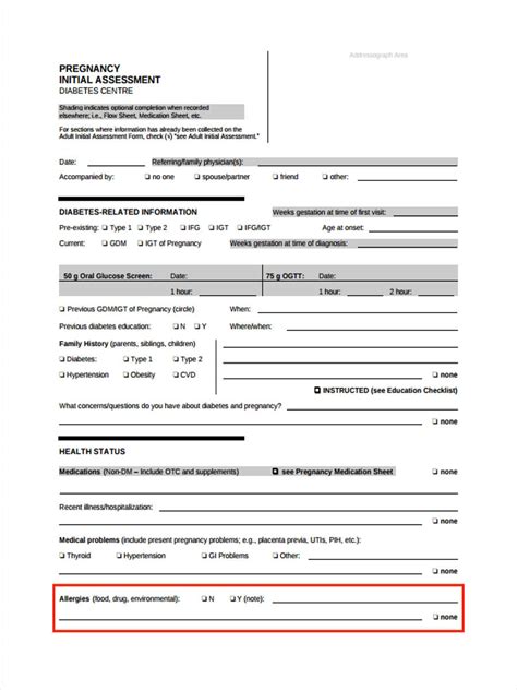 Free 10 Sample Initial Assessment Forms In Pdf Excel Ms Word