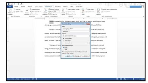 How To Create An Index In Microsoft Word Teachucomp Inc