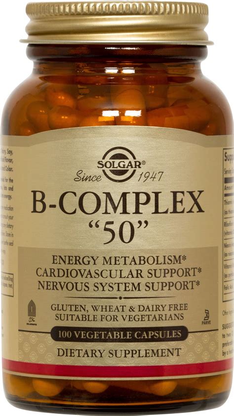 B Complex 50 Vegetable Capsules 033984011212